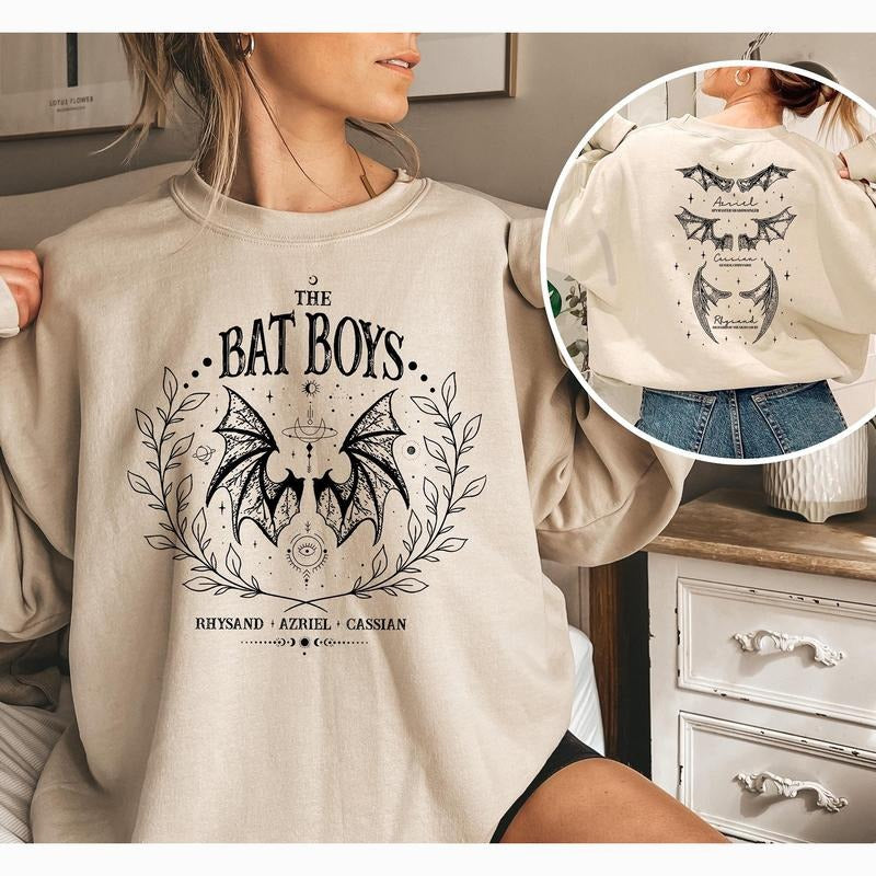 The Bat Boys Shirt, Vintage Acotar Bookish Sweatshirt, The Night Court Illyrians, A Court of Thorn and Roses Rhysand...