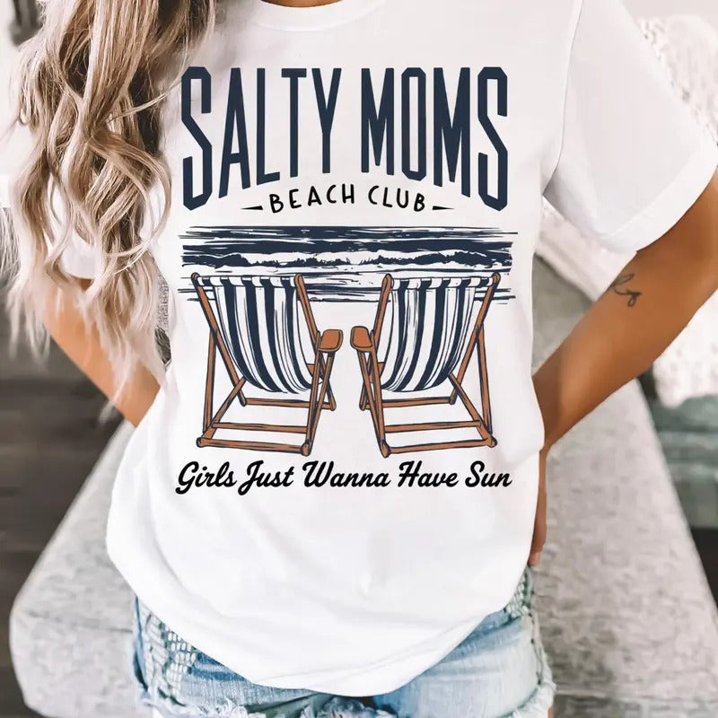 The Beach Club Shirt , Trendy Summer Shirt, Aesthetic Beach Shirt , Retro Beach Girl Shirt, Funny Sarcastic Mom Shirt,...