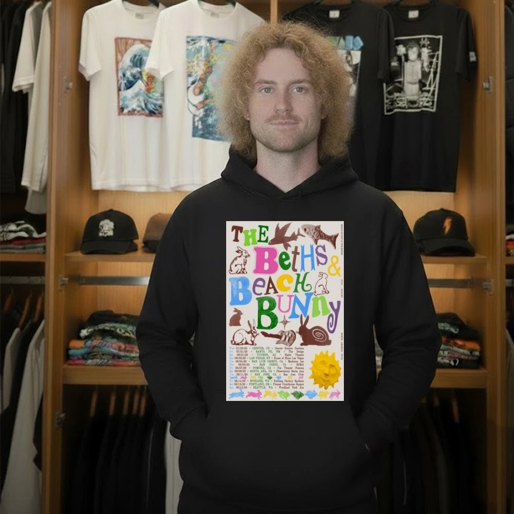 The Beths, Beach Bunny North America Tour 2026 Poster Shirt
