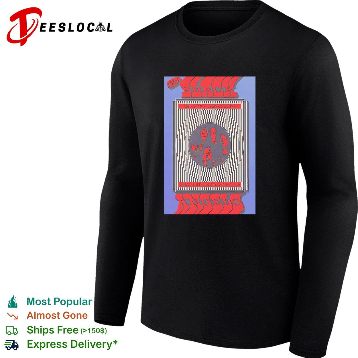 The Black Angels psychedelic concert poster art shirt
