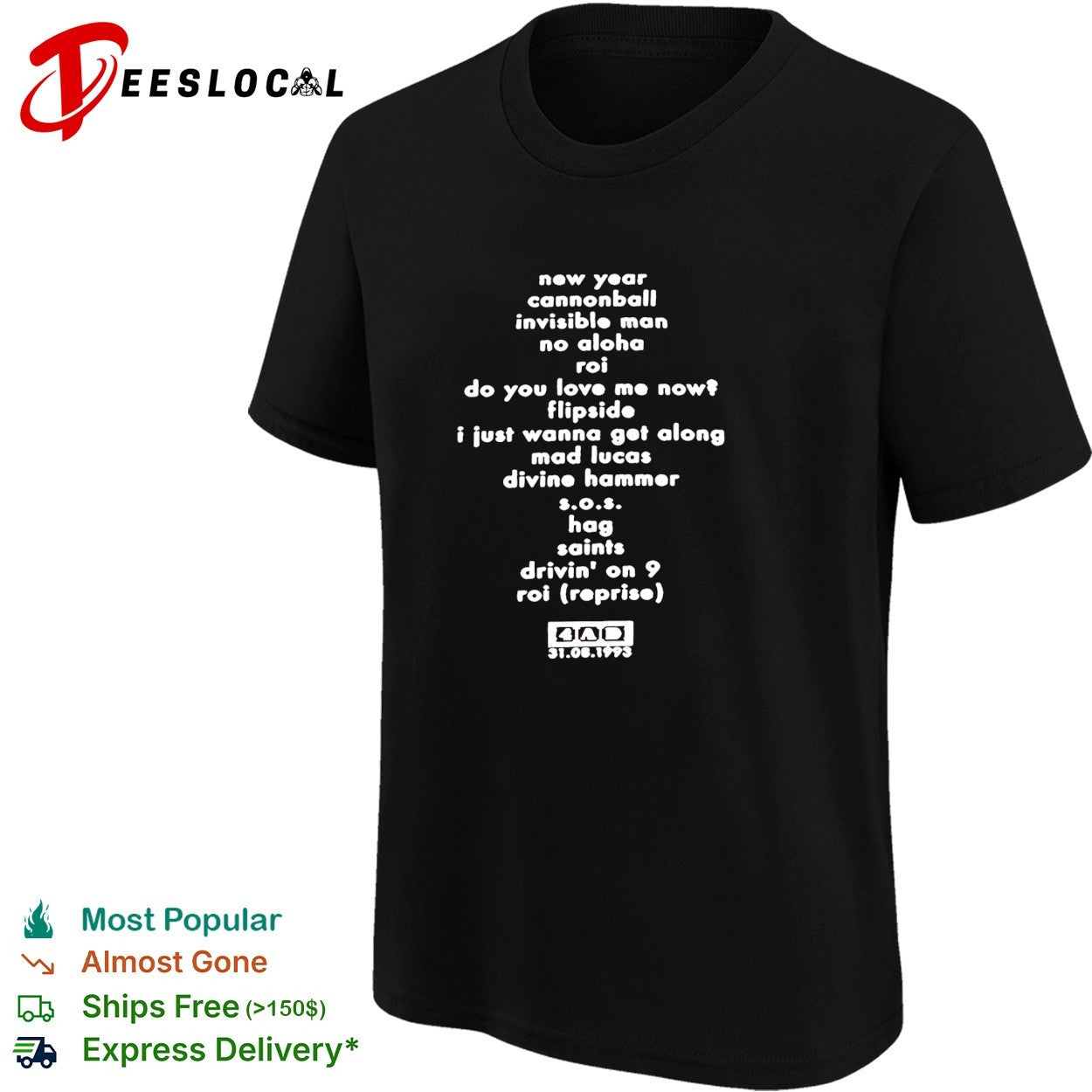 The Breeders Last Splash Tracklist New Year Cannonball Invisible Man Shirt
