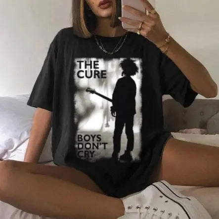The Cure T Shirt Boy's Don't Cry Classic Rock Band Cotton Tshirt Hoodie, Sweatshirt | TeeBloomCo.com