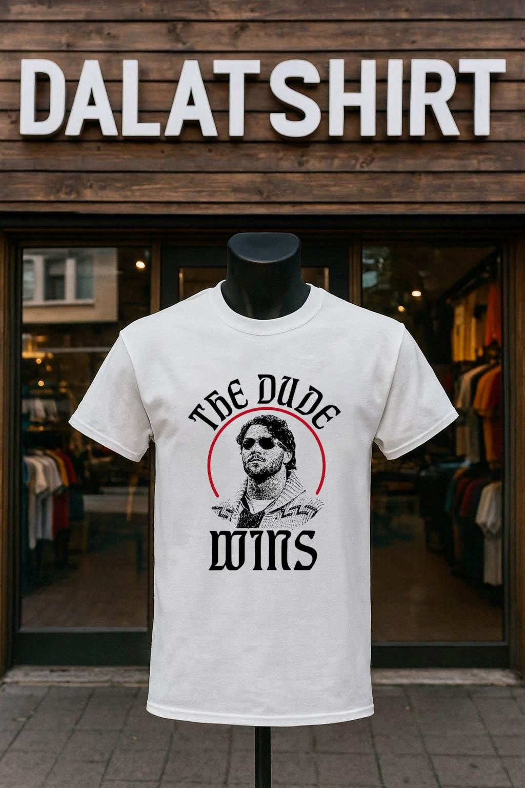 The Dude Wins Jeff Bridges Sunglasses Retro Style shirt