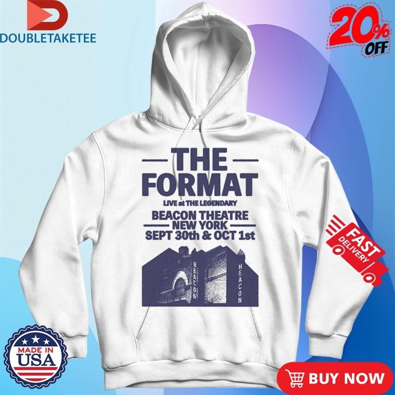 The Format Beacon Theatre New York Sept 30th Oct 1st Shirts