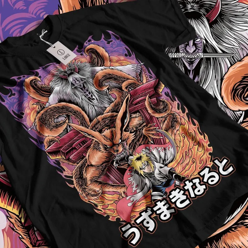 The Fourth Great Ninja War - Minato's Legacy and Kurama's Power Unisex T-Shirt Anime Manga Shirt Anime Shirt Anime Lovers...