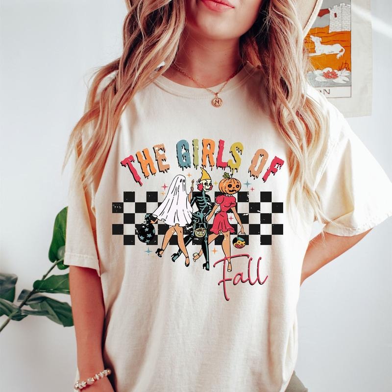 The Girls Of Fall Shirt, 90s Halloween Shirt, Retro Halloween Ghouls Shirt, Vintage Halloween Sweatshirt, Fall...