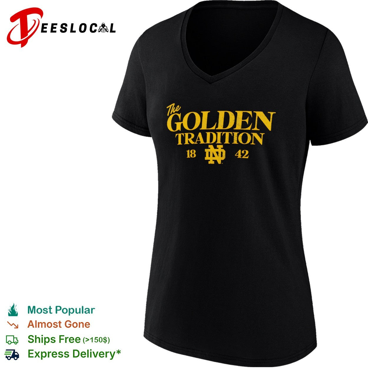 The Golden Tradition 1842 University of Notre Dame Fighting Irish logo shirt