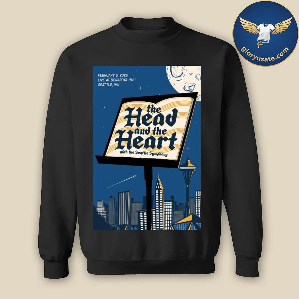 The Head And The Heart Feb 6 2026 Benaroya Hall Seattle WA Poster Shirt