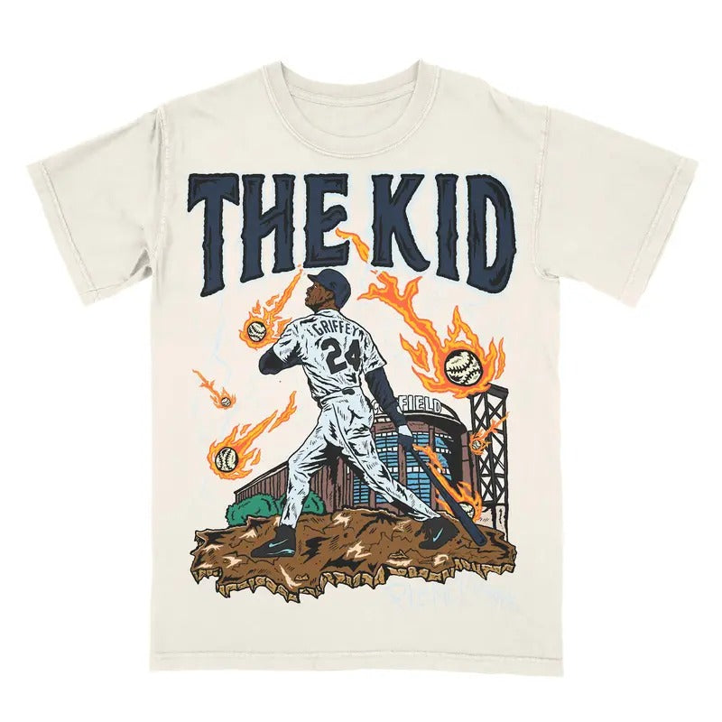 The Kid Ken Griffey Tee Graphic T-shirt Unisex Heavy For Men For Women Hoodie, Sweatshirt | TeeBloomCo.com