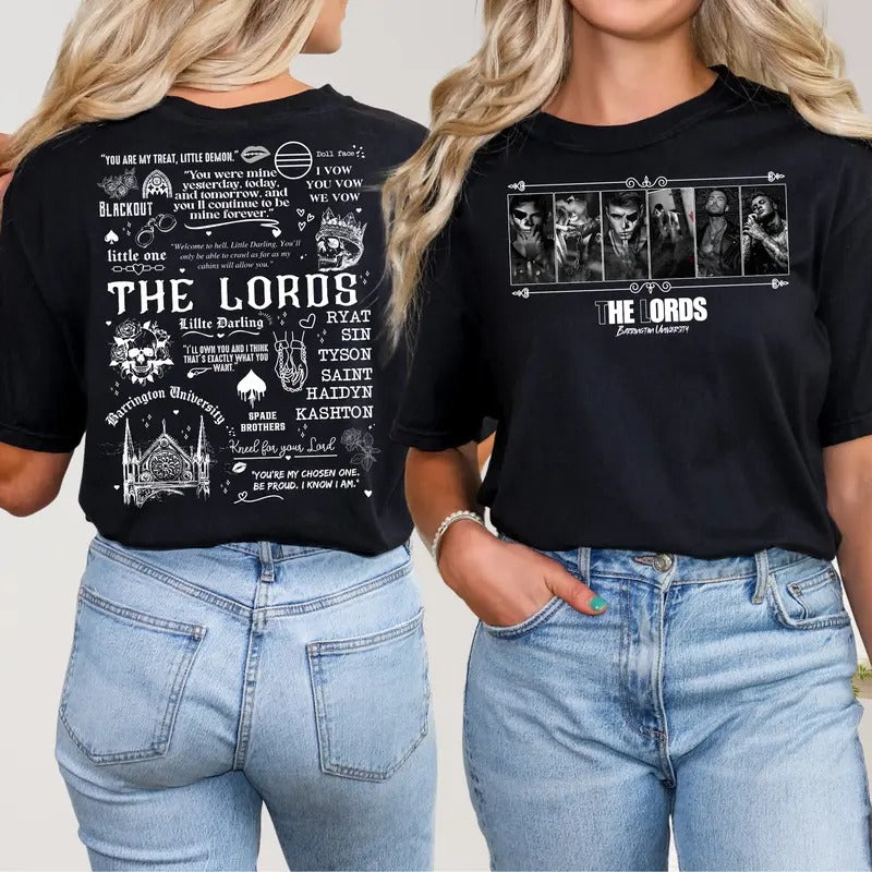 The LORDS Series Book 2 Sides T-Shirt, Barrington University Sweatshirt, Shantel Tessier Merch, LORDS Series Shirt Hoodie
