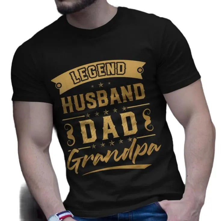 The Legend Legend Husband Dad Grandpa T Shirt, Fathers Day Dad Shirt, Grandpa Gift, Unisex Short Sleeve Tee, Crewneck Top...