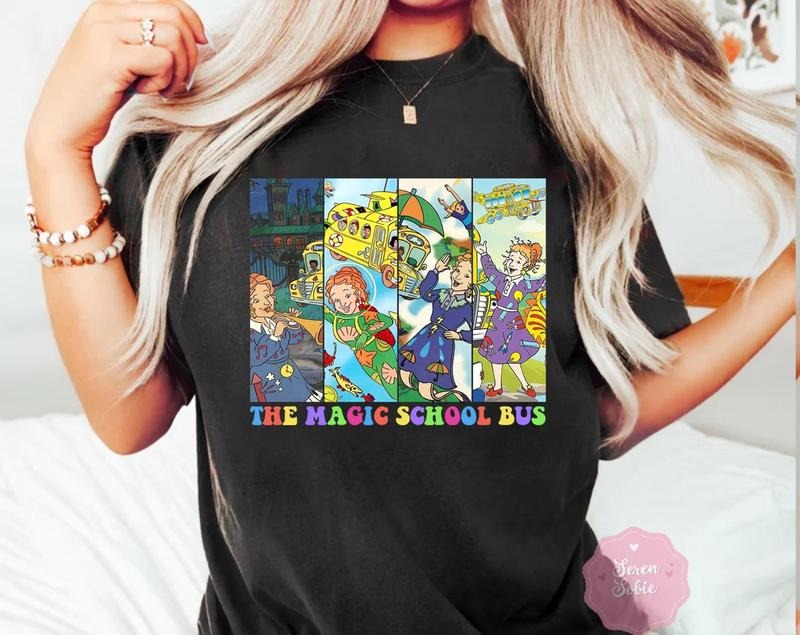 The Magic School Bus Shirt, Happy 100 Days Of The Magic School Bus Shirt, Miss Frizzle Shirt, Funny Teacher Gift, Teacher...