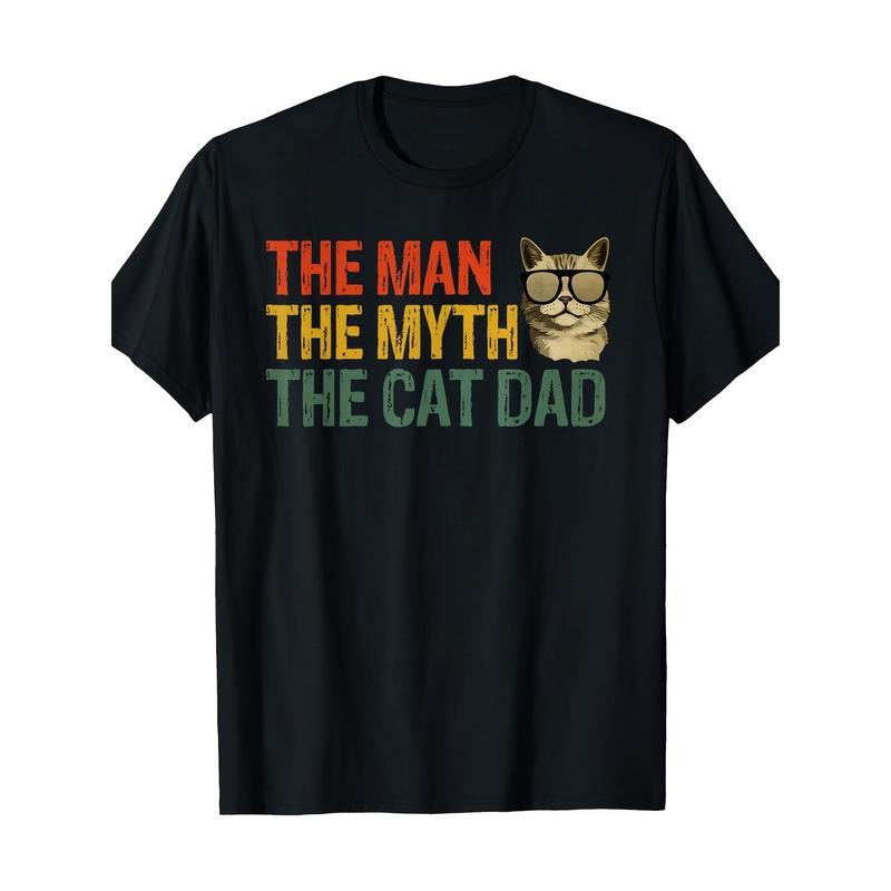 The Man, The Myth, The Cat Dad, Cat Daddy Vintage T-Shirt100% Pure Cotton 220g  made in usa T-Shirts, Hoodie, Sweatshirt