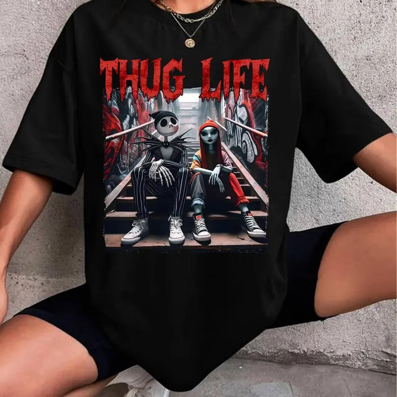 The Nightmare Before Christmas Shirt Horrow Movie Shirt Sally Jack Skellington Thuggglife Halloween Shirt Hoodie, Sweatshirt
