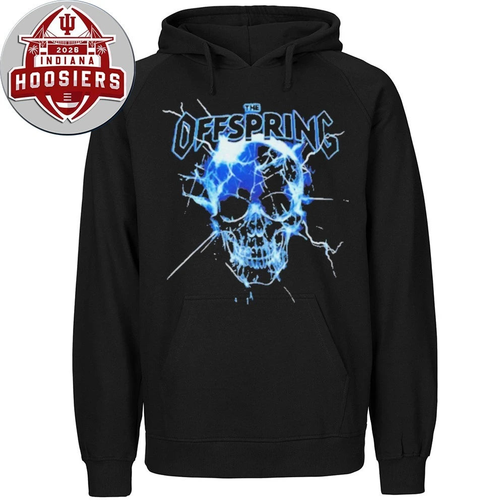 The Offspring Blue Crystal Skull Electric Lightning Heavy Metal Band Shirts
