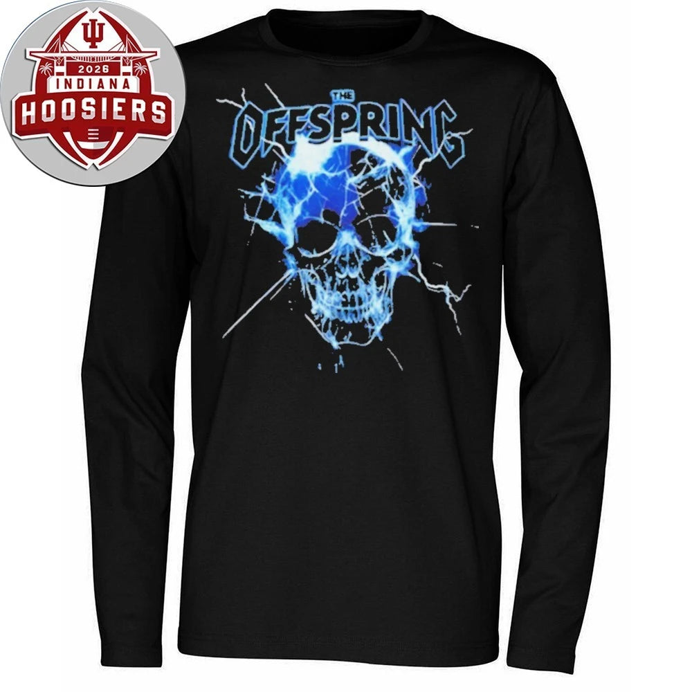 The Offspring Blue Crystal Skull Electric Lightning Heavy Metal Band Shirts