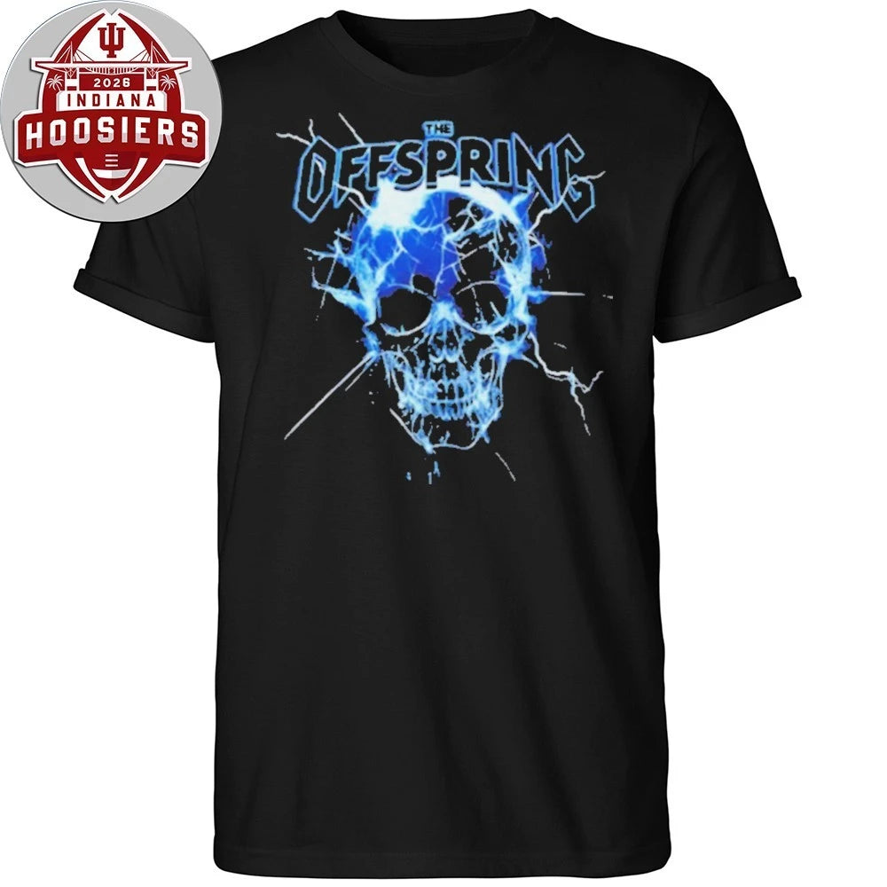 The Offspring Blue Crystal Skull Electric Lightning Heavy Metal Band Shirts