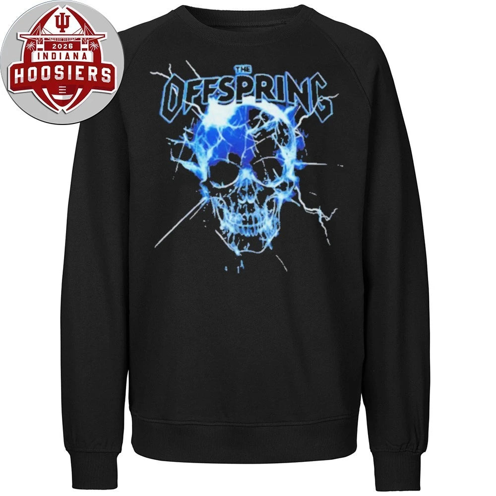 The Offspring Blue Crystal Skull Electric Lightning Heavy Metal Band Shirts