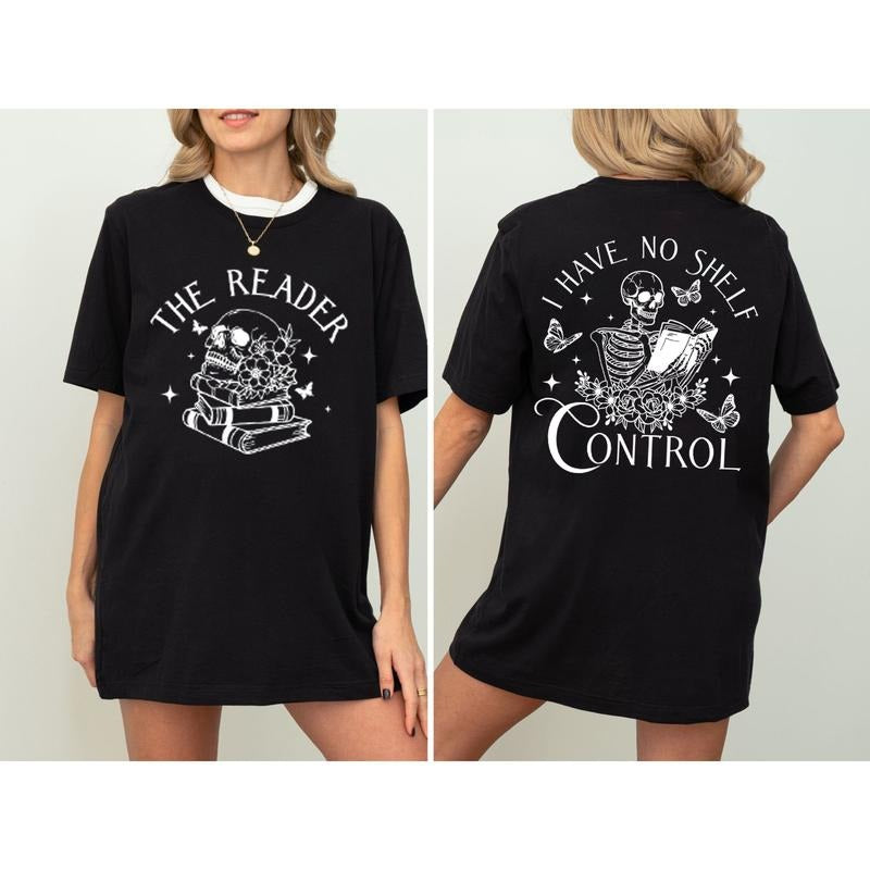The Reader Shirt, Skeleton Reading Sweatshirt, Booktrovert Tee, Funny Book Skeleton Shirt, Book Lover tee, Vintage Book...