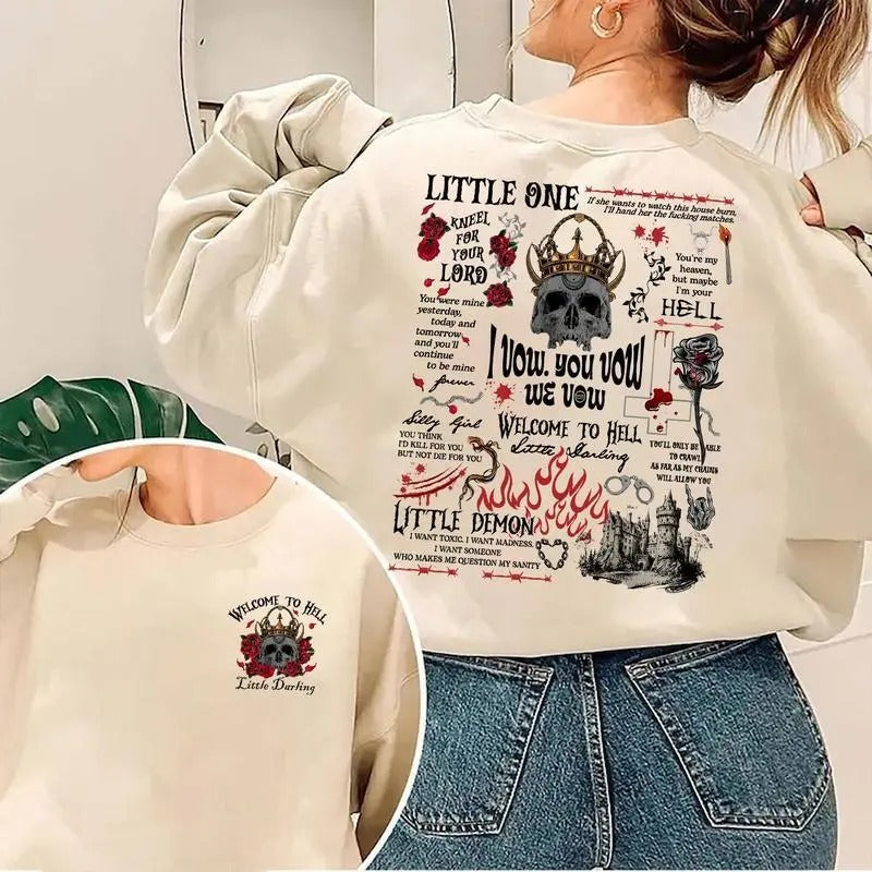 The Ritual Shantel Tessier Book Quote 2 Sides Sweatshirt, Dark Romance Novel Fan, Smut Books Shirt, Book Lover Shirt,...