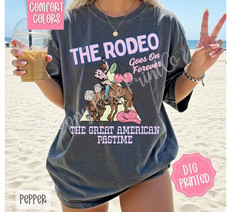 The Rodeo Shirt Comfort Colors, Great American Pastime TShirt, Trendy Women's Tee, Gift for Her Hoodie, Sweatshirt