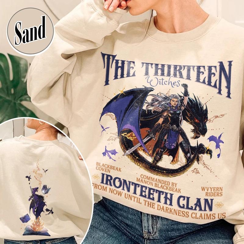 The Thirteen Sweatshirt, Manon Blackbeak Ironteeth Sweatshirt, Darkness Claims Us Sweatshirt, Tog Sweatshirt, Manon...