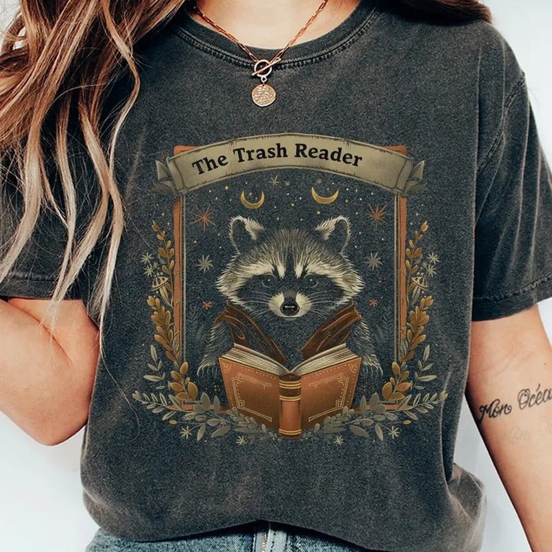 The Trash Reader Shirt, Bookish Raccoon Shirt, Racoon Smut Reader tShirt, Smut Gift, Smut Lover Shirt, Spicy Book Shirt,...