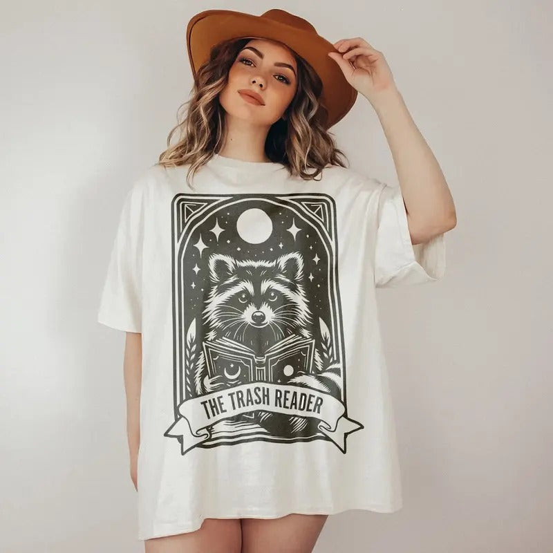 The Trash Reader Shirt, Bookish Raccoon Sweatshirt, Racoon Smut Reader Sweater, Smut Gift, Smut Lover Shirt, Spicy Book...