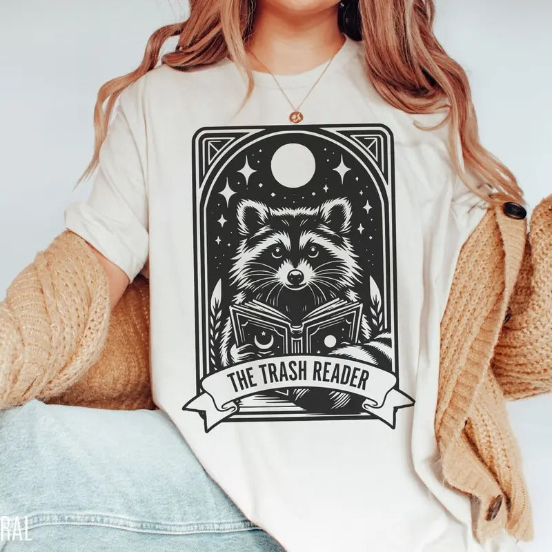 The Trash Reader Shirt, Bookish Raccoon TShirt, Racoon Smut Reader Shirt, Smut Gift, Smut Lover Shirt, Spicy Book Shirt,...