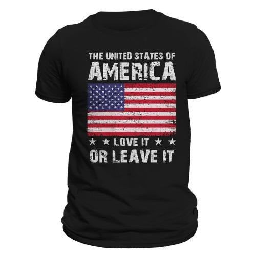 The United States of America Love It or Leave It T-Shirt made in usa Hoodie, Sweatshirt | TeeBloomCo.com