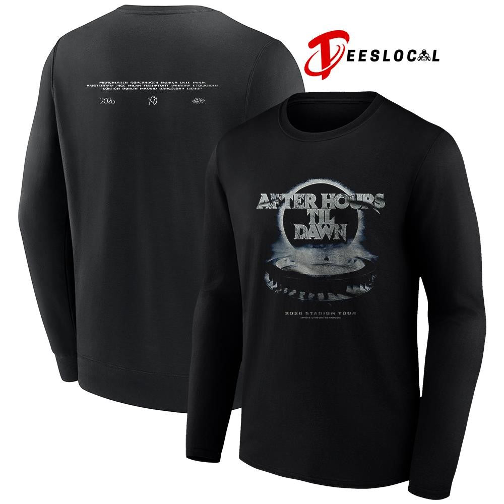 The Weeknd After Hours Til Dawn Europe and UK stadium cities shirt