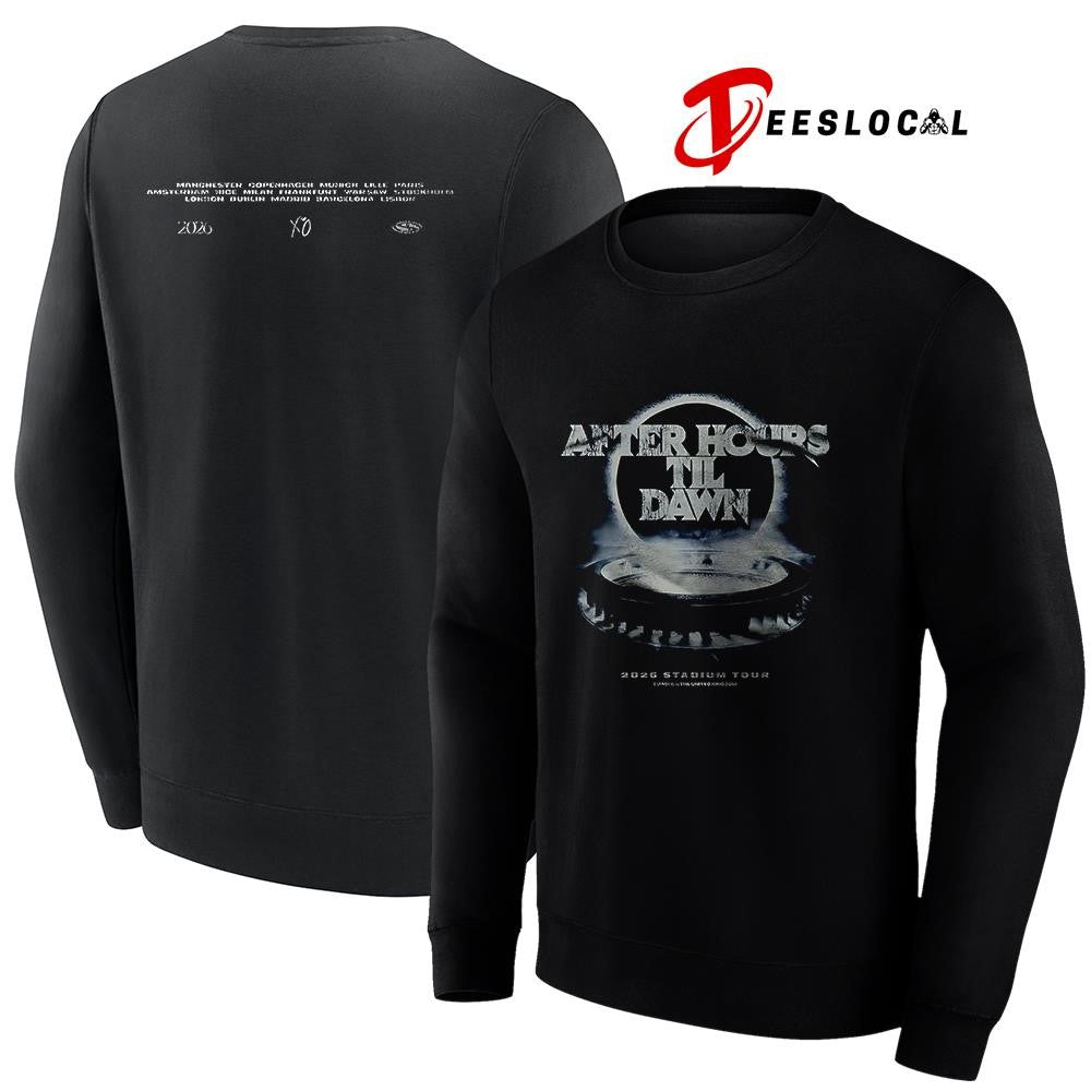 The Weeknd After Hours Til Dawn Europe and UK stadium cities shirt