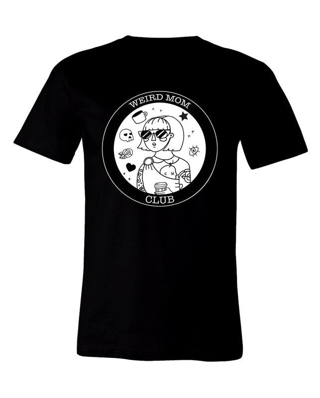 The Weird Mom Club Shirt, plain black Hoodie, Sweatshirt | TeeBloomCo.com