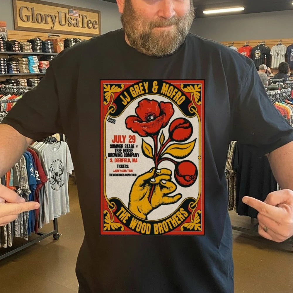 The Wood Brothers With JJ Grey And Mofro July 29 2026 Poster S. Deerfield, MA Shirt