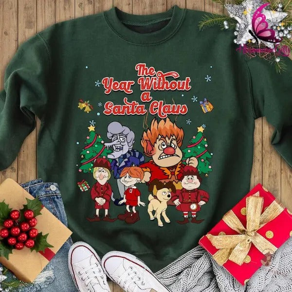 The Year Without Santa Claus Shirt - Unisex Cotton Polyester Sweatshirt - Pullover, Fabric Hoodie | TeeBloomCo.com