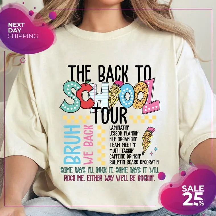 The back to school tour shirt | Bruh we back shirt | Back to school | back to school shirt | Teacher tee | Retro Teacher ...