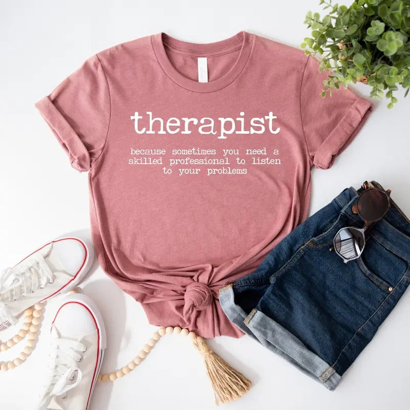 Therapist Shirt Psychologist Shirt Therapist Gifts Therapy Shirt Gift For Therapist Mental Health Awareness Counselor...