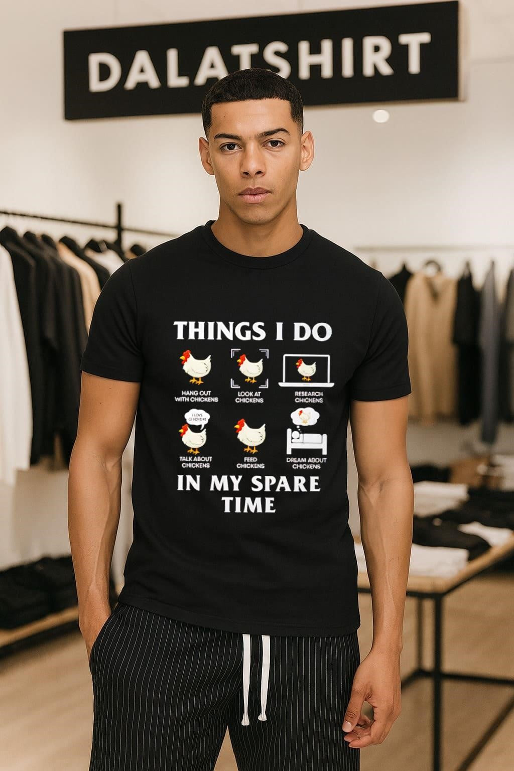 Things I Do in My Spare Time Chicken Lover Funny shirt