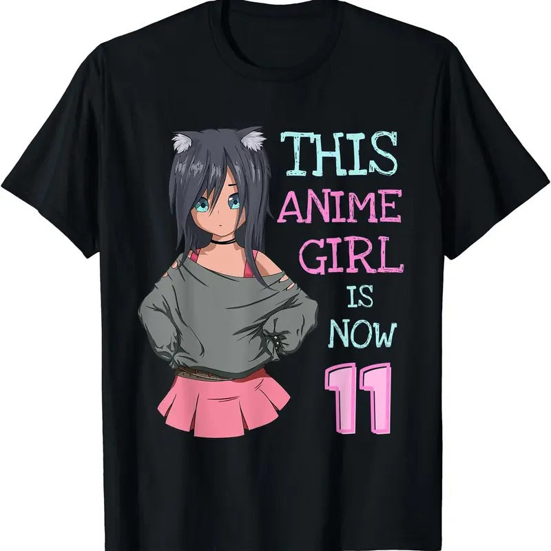 This Anime Girl Is Now 11 Years Old Birthday Girl Kawaii TShirt Hoodie, Sweatshirt | TeeBloomCo.com