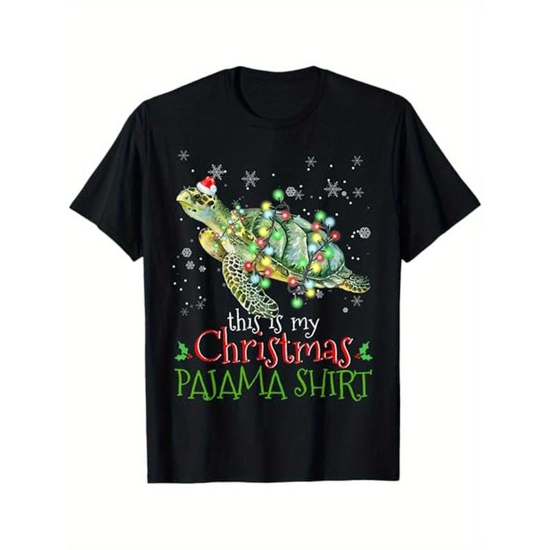 This Is My Christmas Pajama Shirt Sea Turtle Christmas T-Shirt, 100% Cotton, Gifts for Men Dad Husband Grandpa, S-XXXL,...