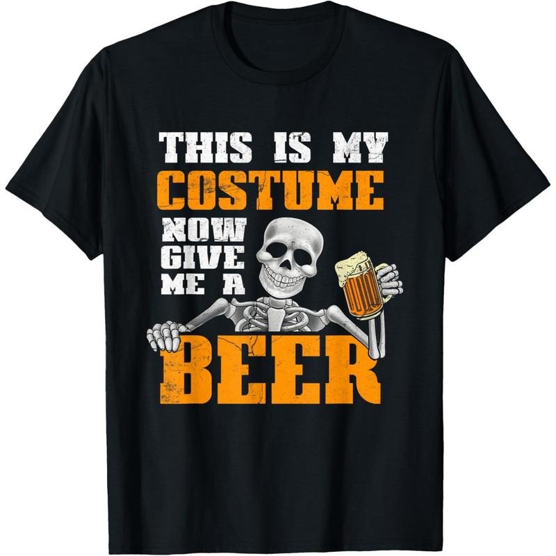 This Is My Costume Now Give Me A Beer Halloween Funny T-Shirt  made in us Hoodie, Sweatshirt | TeeBloomCo.com