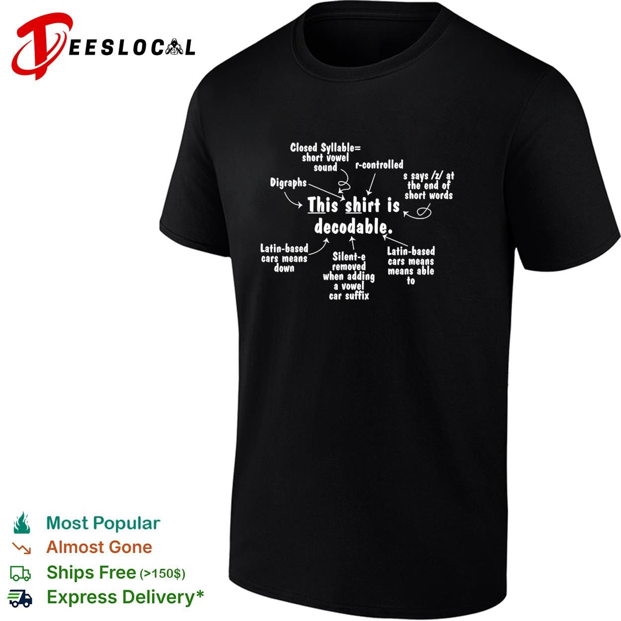 This shirt is decodable phonics teacher diagram funny shirt