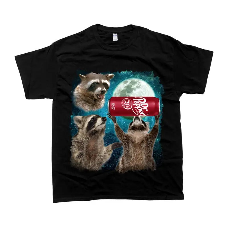 Three Raccoons Dr Pepper Vintage Graphic T-shirts Womenswear Hoodie, Sweatshirt | TeeBloomCo.com