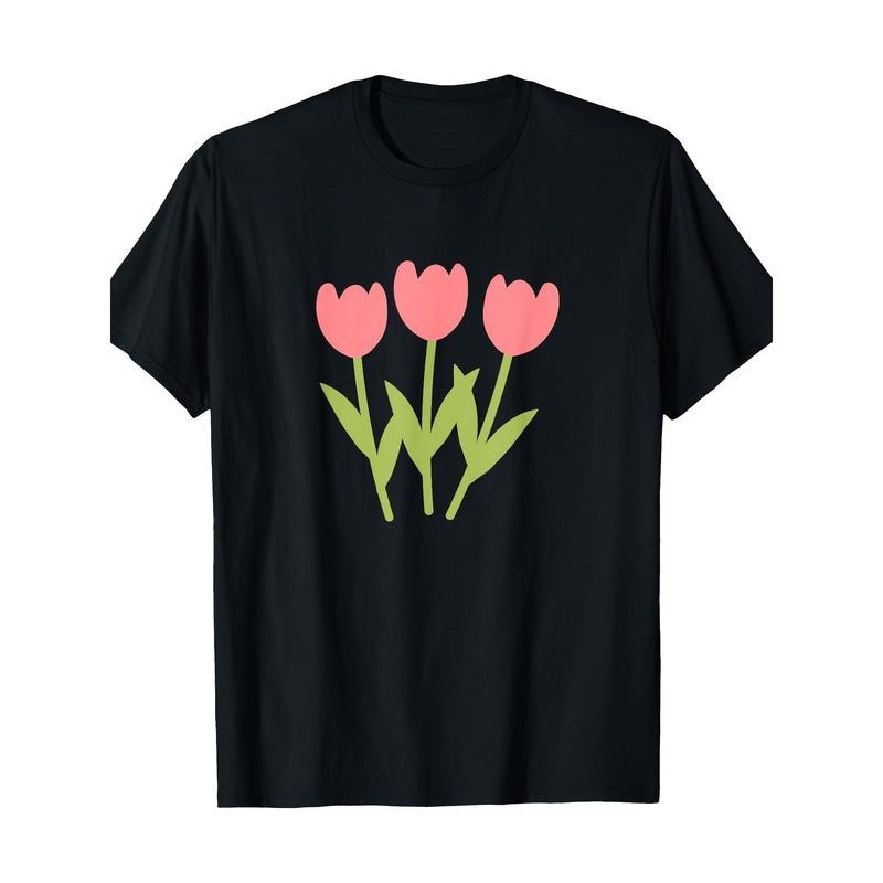 Three Tulips Vintage Graphic Botanical Garden Lover T-shirt -100% cotton Made in USA Hoodie, Sweatshirt | TeeBloomCo.com