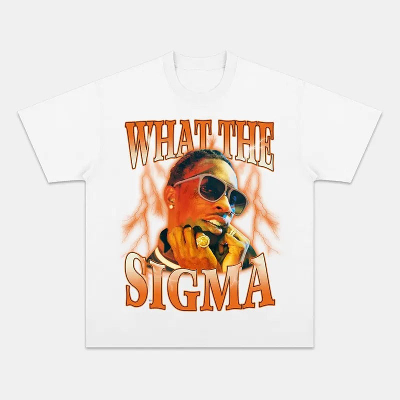 Thug Face What the Sigma Graphic Tee Casual Unisex Cotton Shirt Clothing Menswear Womenswear Hoodie, Sweatshirt