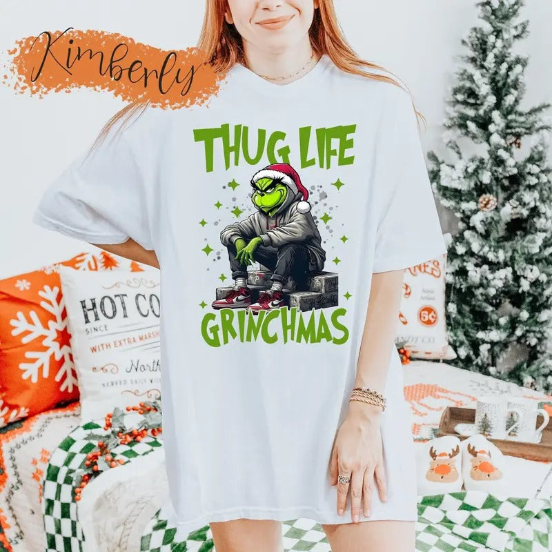 Thug Life Grichmas Christmas Shirt, Thug Life Christmas Sweatshirt, Thug Life Shirt, Grinn chy Shirt, Xmas Gift,...