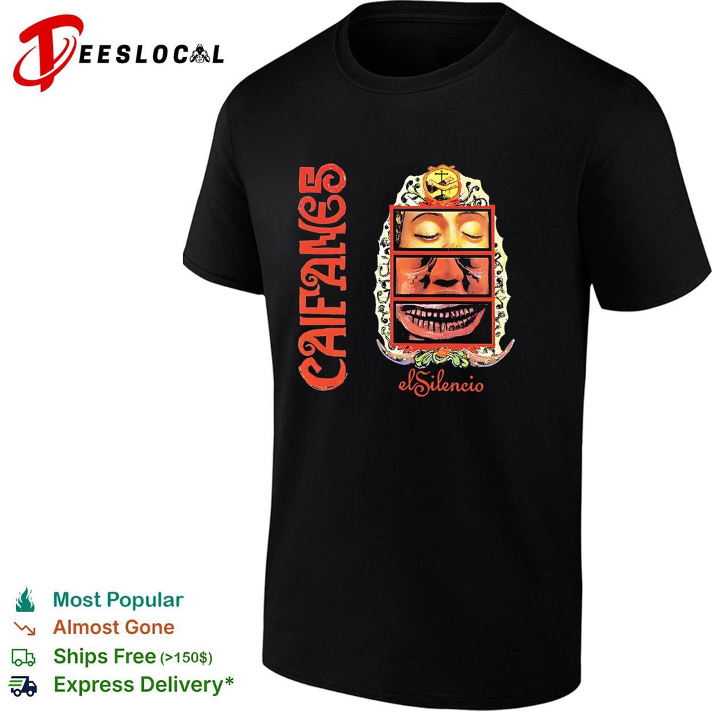 Caifanes el Silencio closed eyes mask illustration ornate frame poster shirt