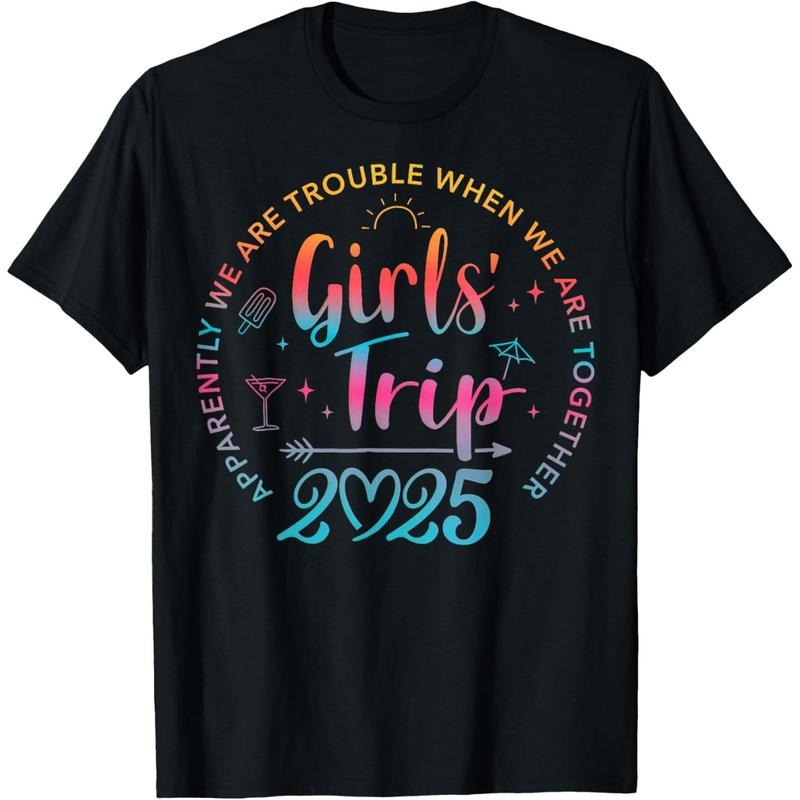Tie Dye Girls Trip 2025 Trouble When We Are Together T-Shirt Hoodie, Sweatshirt | TeeBloomCo.com