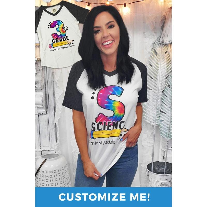 Tie Dye Teacher Vibes V-Neck T-Shirt Hoodie, Sweatshirt | TeeBloomCo.com