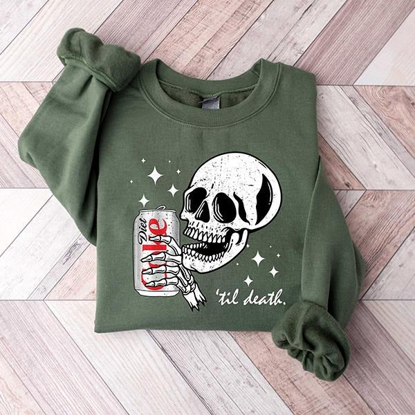 Til Death Diet Coke Sweater, Diet Coke Sweatshirt, Funny Skeleton Diet Coke Sweatshirt, Diet Coke Shirt, Diet Coke Lover...